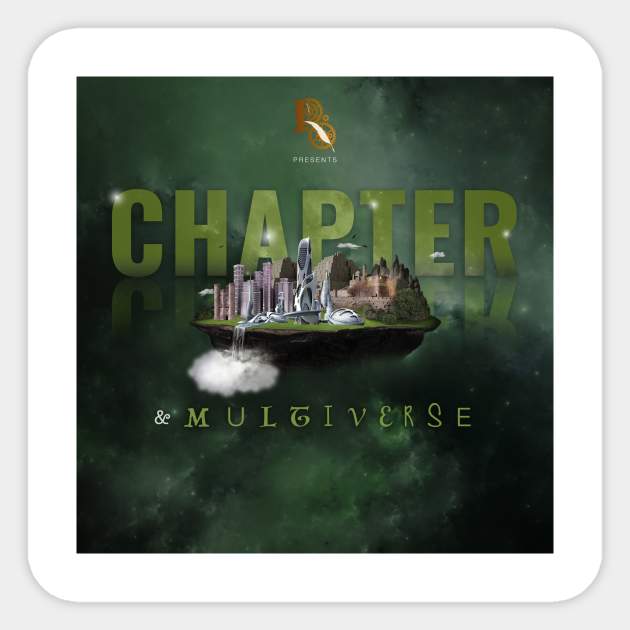 Chapter and Multiverse Podcast Cover Art Sticker by Rusty Quill